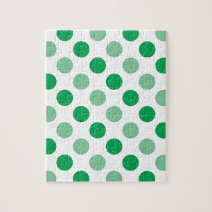 Grünes Polka-Punktmuster Puzzle