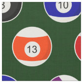 Grünes Pool-Ball-Billard-Muster-große Wiederholung Stoff (Nahaufnahme)