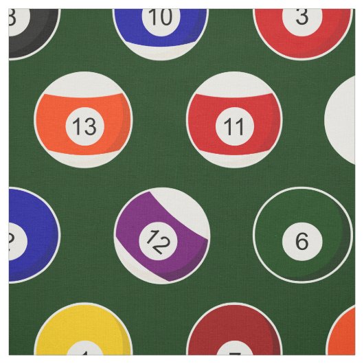 Grünes Pool-Ball-Billard-Muster-große Wiederholung Stoff (Muster)