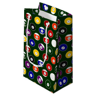 Grünes Pool-Ball-Billard-Muster Kleine Geschenktüte