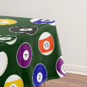 Grünes Pool-Ball-Billard-Muster Tischdecke (Beispiel)
