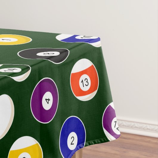 Grünes Pool-Ball-Billard-Muster Tischdecke (Beispiel)