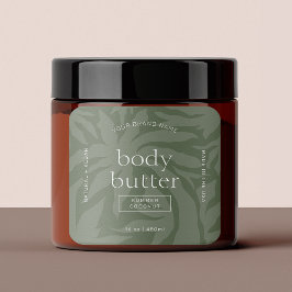 Grünes Produktetikett für Bio Pflegeprodukte Quadratischer Aufkleber