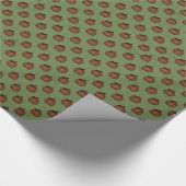 Grünes Pumpkettenwackelpapier Geschenkpapier (Ecke)