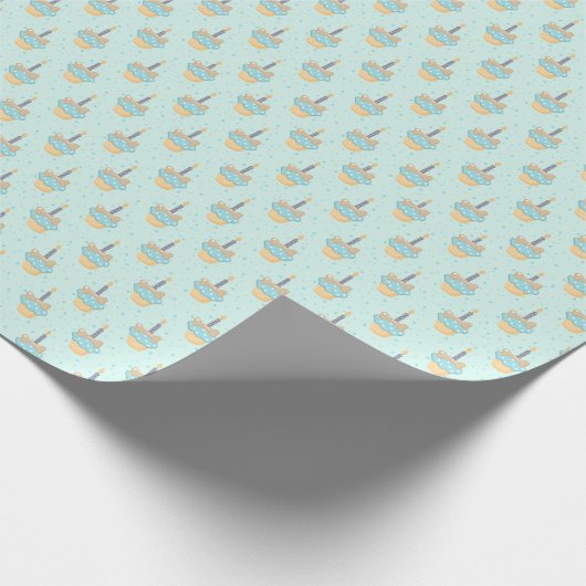 Grünes Pupcake Wrapping Paper für Hunde - Klein Geschenkpapier (Ecke)