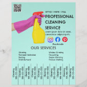 grünes Putzposter mit Abreißklammern Fly Flyer (Vorne)