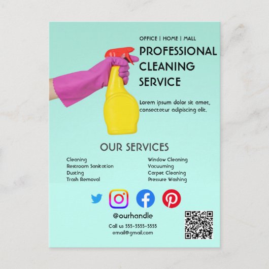 grünes Putzposter mit Abreißklammern Fly Postkarte (Vorderseite)