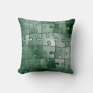 Grünes Puzzlespiel Kissen