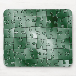 Grünes Puzzlespiel Mousepad