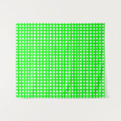 Grünes Quadratmaschengitter Wandteppich (Vorderseite (Horizontal))