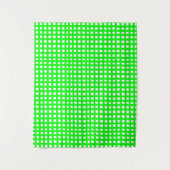 Grünes Quadratmaschengitter Wandteppich (Vorderseite)