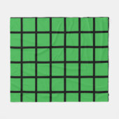 Grünes Quadratmuster mit schwarzen Rändern Fleecedecke (Vorderseite (Horizontal))