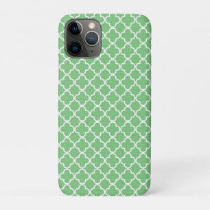 Grünes Quatrefoil Muster Case-Mate iPhone Hülle