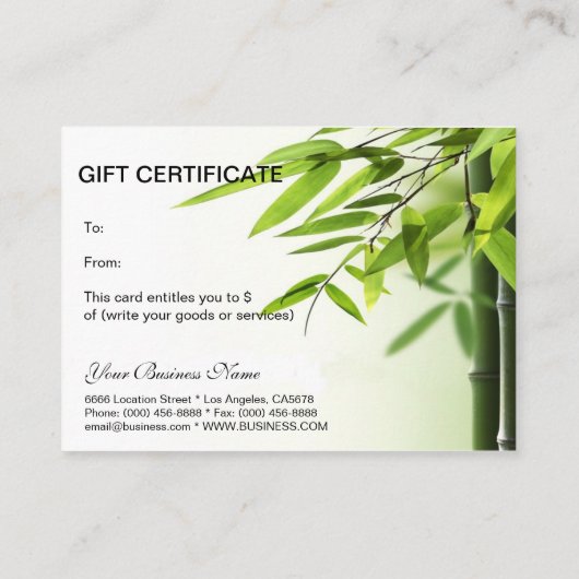 Grünes Rabattkarte (Rückseite)