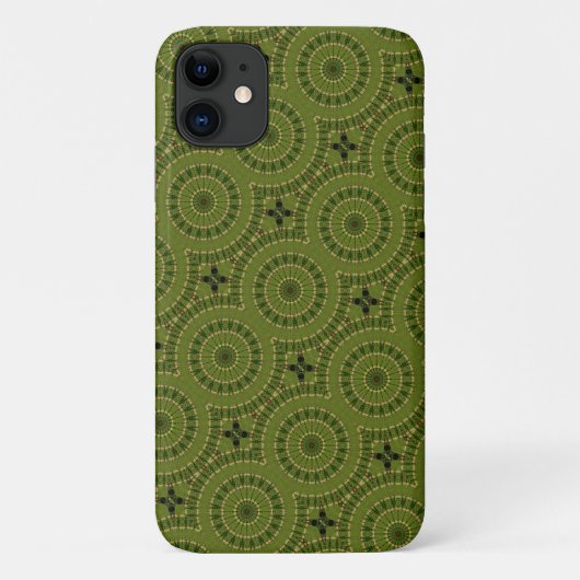 Grünes Rad-Mandala Case-Mate iPhone Hülle (Rückseite)