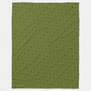 Grünes Rad Mandala / Grünes Krass Mandala Fleecedecke