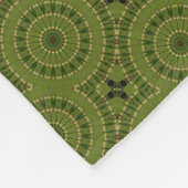 Grünes Rad Mandala / Grünes Krass Mandala Fleecedecke (Ecke)