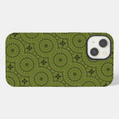Grünes Rad Mandala iPhone Hülle (Rückseite (Horizontal))