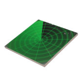 grünes Radarmuster Fliese (Seite)