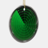 grünes Radarmuster Keramikornament (Rechts)