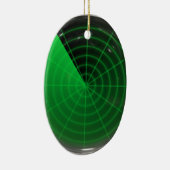 grünes Radarmuster Keramikornament (Rechts)