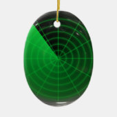 grünes Radarmuster Keramikornament (Vorne)