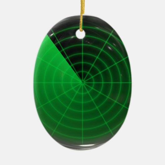 grünes Radarmuster Keramikornament (Vorne)