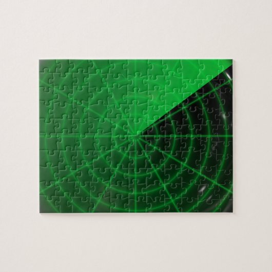 grünes Radarmuster Puzzle (Horizontal)