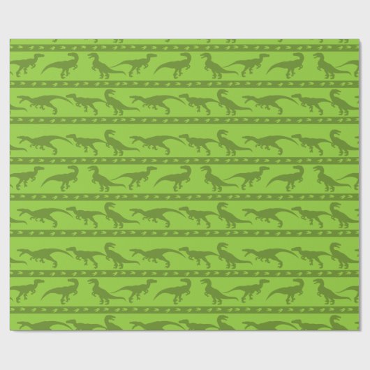 Grünes Raubvogel-Muster Geschenkpapier (Flach)