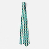 Grünes Raute Stilmuster Krawatte (Rückseite)