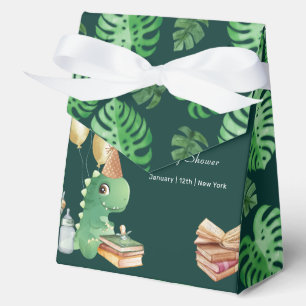 Grünes Rawr-Dinosaurier-Geschichtenbuch-Ballon-Bab Geschenkschachtel