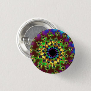 Grünes Regenbogenauge Button