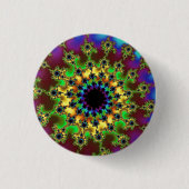 Grünes Regenbogenauge Button (Vorderseite)