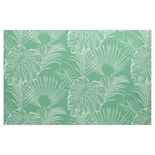 Grünes Regenwald Dschungellef Blätter Modern Einfa Stoff (Fat Quarter (45,7 x 55,9 cm))