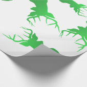 Grünes Ren-Weihnachtsfeiertags-Muster Geschenkpapier (Ecke)