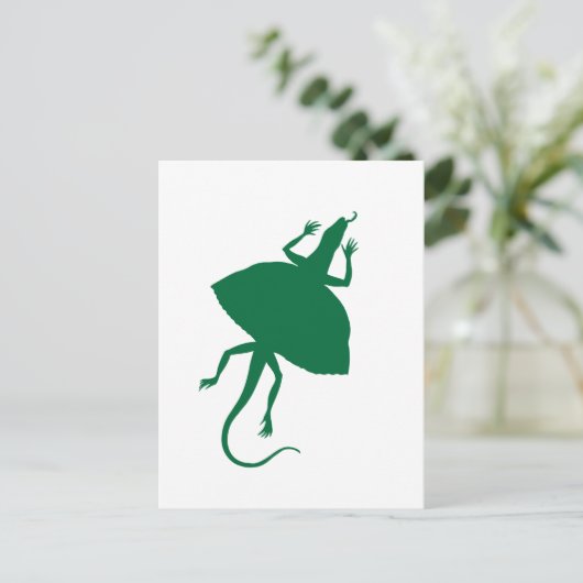 Grünes Reptil Postkarte (Stehend Vorderseite)
