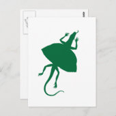 Grünes Reptil Postkarte (Vorne/Hinten)
