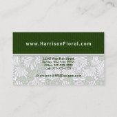 Grünes Retro-Leaf-Muster mit Weiß Visitenkarte (Rückseite)
