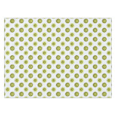 grünes Retro Muster der Tupfen Tischdecke (Vorderseite (Horizontal))