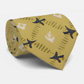 Grünes Retro-Muster Krawatte (Gerollt)