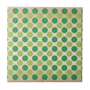 Grünes retro-vintage-Kreismuster Fliese