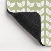 Grünes Retro-Vintages Y2K-Leaf-Muster Mousepad (Ecke)