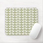 Grünes Retro-Vintages Y2K-Leaf-Muster Mousepad (Mit Mouse)