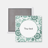 Grünes Retrodesign Magnet (Vorderseite/Rückseite)