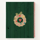 Grünes Rezept Kochbuch Lebkuchen Rustikales Holz N Notizblock (Rückseite)