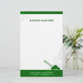 grünes Ringmähen Briefpapier (Stehend Vorderseite)