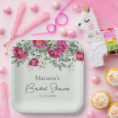 Grünes Rosa Brautparty Pappteller (Party)