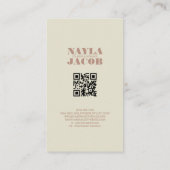 Grünes rosa Tuch und handgefertigte Patchwork-Klei Visitenkarte (Rückseite)