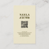 Grünes rosa Tuch und handgefertigte Patchwork-Klei Visitenkarte (Rückseite)