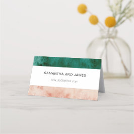 Grünes Rosa Wasserfarbenrot Feierliche Hochzeit Platzkarte